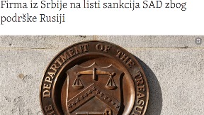 Sankcije kompaniji iz Srbije