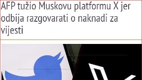 AFP tužio Maskovu platformu
