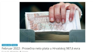 U Zagrebu plata 1.152 evra