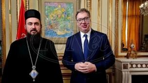 Vučić sa episkopom Justinom
