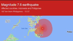 Jak zemljotres na Filipinima