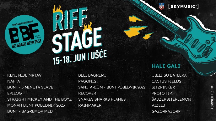  Riff stejdž za rok