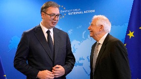 Vučić sa Boreljom i Lajčakom