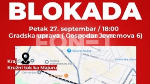 Blokada puta u Šapcu