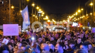 Šetnja učesnika protesta 