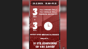 Protest ispred Ministarstva