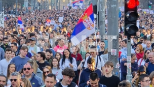 Šetači kod Kalemegdana