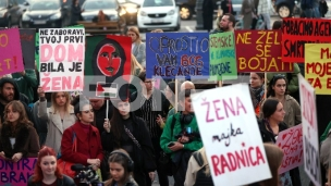 Noćni marš za 8.mart u Zagrebu