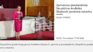 Stojković podnela ostavku