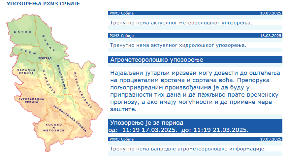 RHMZ: Upozorenje zbog mraza