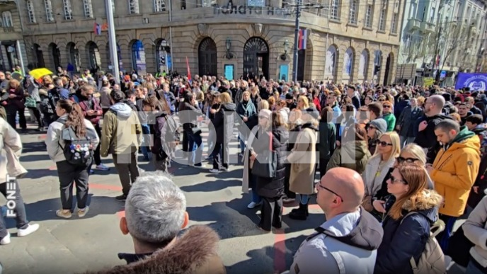 Tišina tokom protestne šetnje