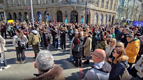 Tišina tokom protestne šetnje