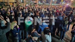 Protest ispred policije