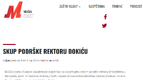 Skup podrške rektoru Đokiću