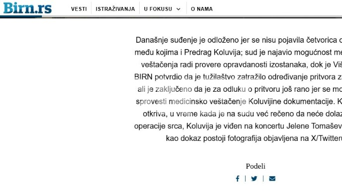 Novo odlaganje "Jovanjice"