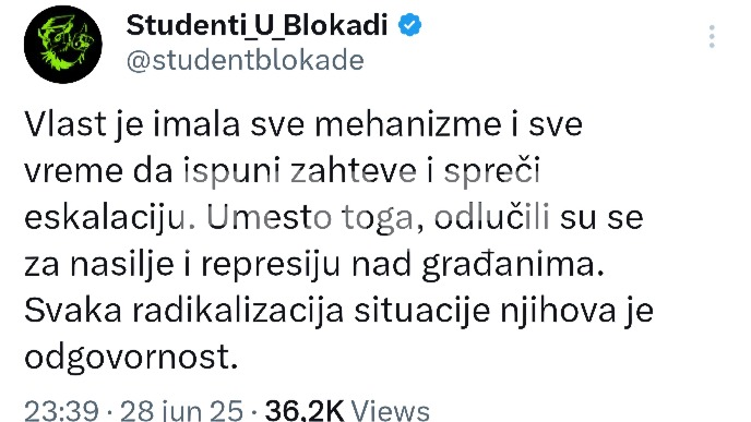 Vlast se odlučila na represiju