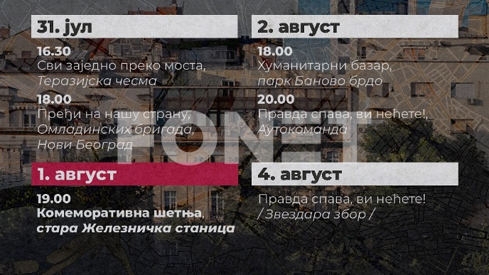 Plan sutrašnjeg protesta