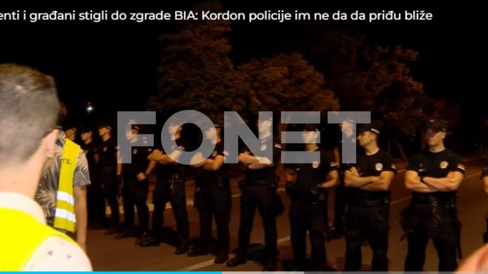 Policijski kordon kod BIA
