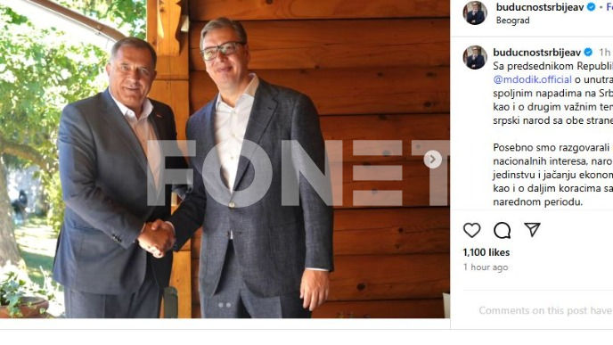 Vučić i Dodik o napadima 