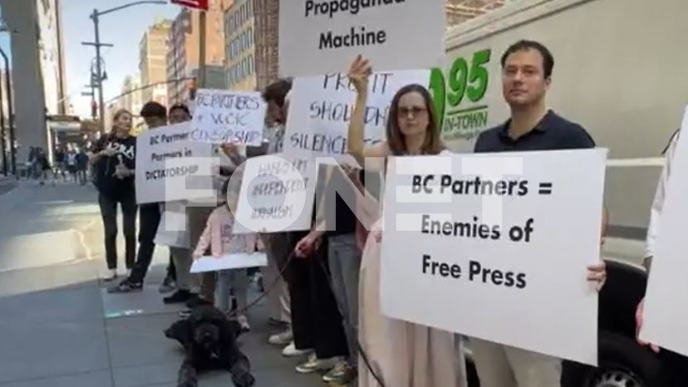 Protest ispred BC partners
