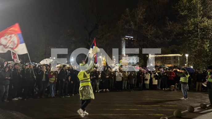 Kordon ispred SNS u Nišu