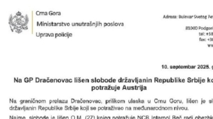 Uhapšen državljanin Srbije 