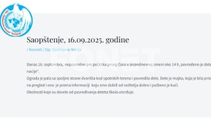 Pala ograda na učenicu