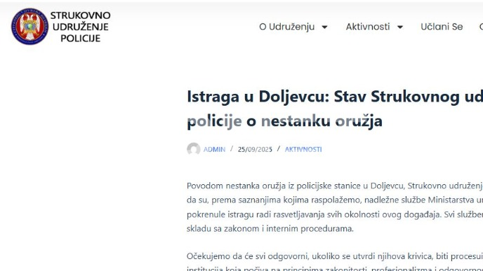 MUP istražuje nestanak oružja