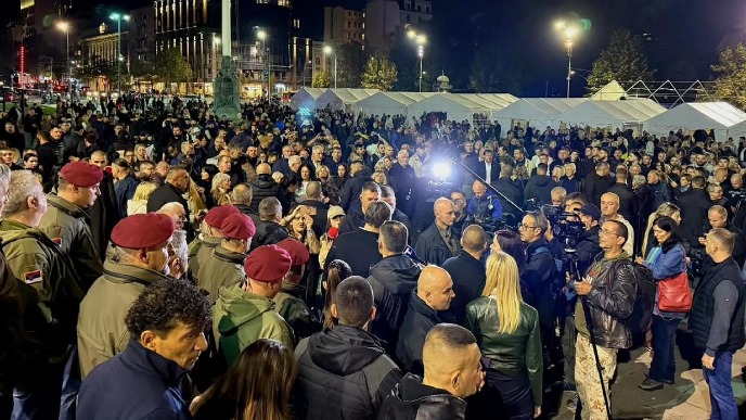 Skup na Trgu Nikole Pašića 