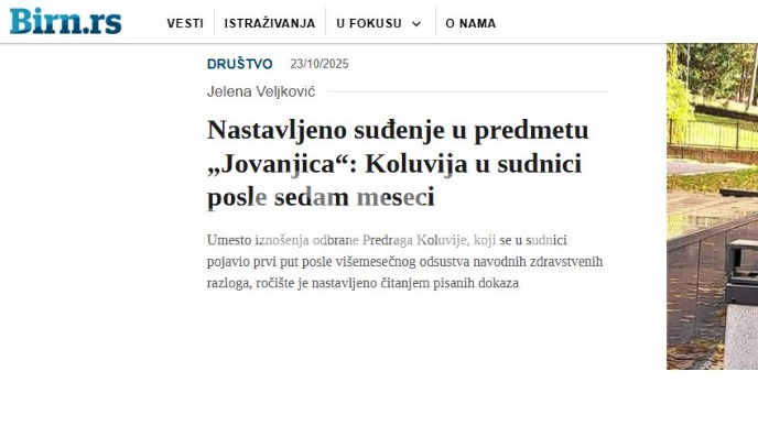 Koluvija na suđenju