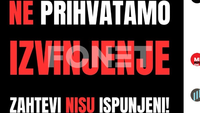 NGS: Izvinjenje se ne prihvata 