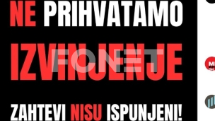 NGS: Izvinjenje se ne prihvata 