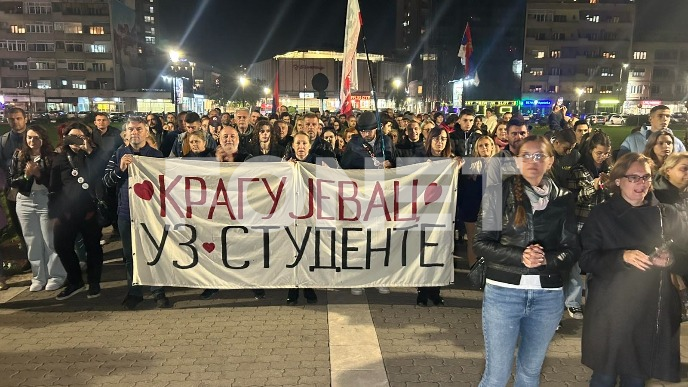 Doček studenata u Kragujevcu