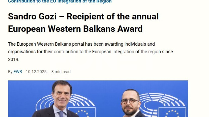 Priznanje za Sandra Gocija 