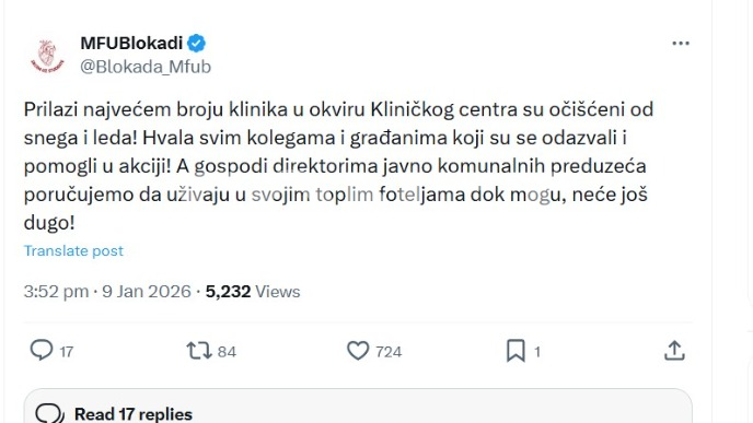 Poruka: Nećete još dugo