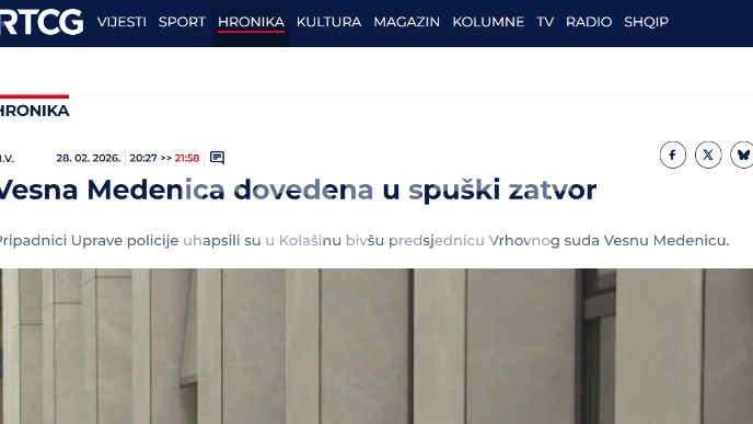 Uhapšena Vesna Medenica