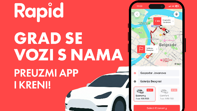 Nova taksi aplikacija Rapid