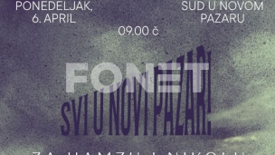 Skup podrške ispred suda 