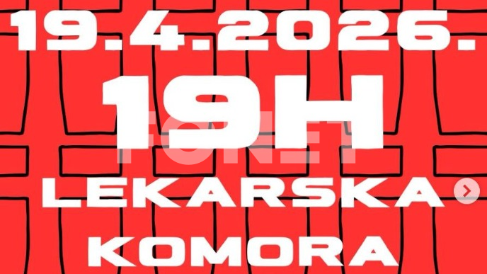 Okupljanje kod Lekarske komore 