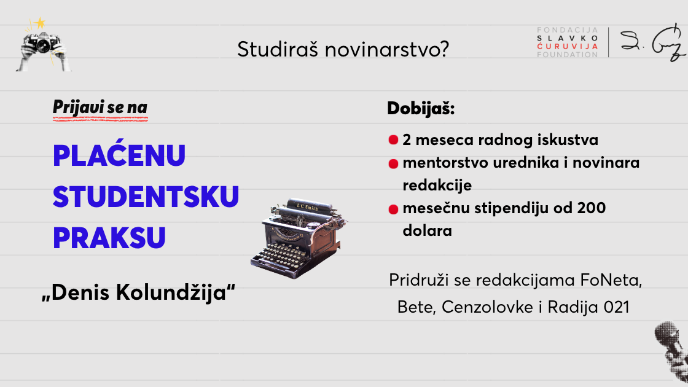 Prijave za novinarsku praksu