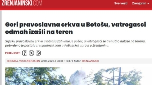 Gori crkva u Botošu