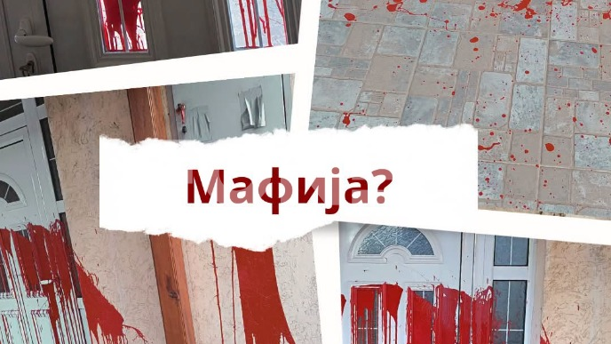 Kuća kolege polivena farbom