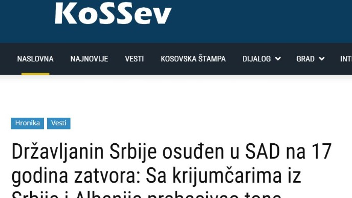 Osuđen državljanin Srbije