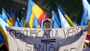 Bukurešt: Antikovid protest