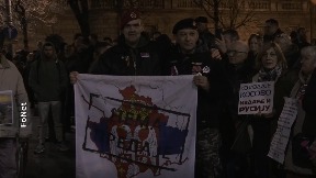 Protest ispred policije