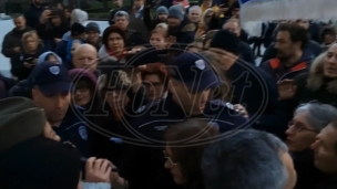 Protest ispred Hrama svetog Save
