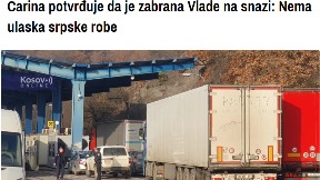 I dalje zabrana za srpsku robu