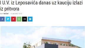 Srbina U.V. puštaju iz zatvora