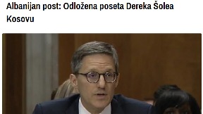 Odložena poseta Šolea Kosovu