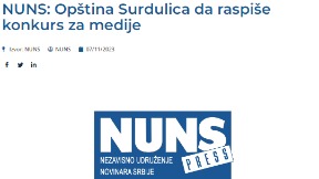 Surdulica da raspiše konkurs